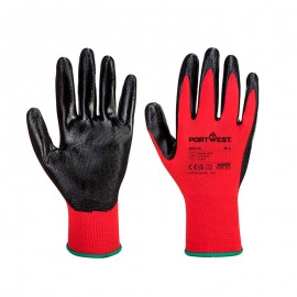 Guante de Nitrilo Flexo Grip Rojo/Negro (Caja 12 ud.)