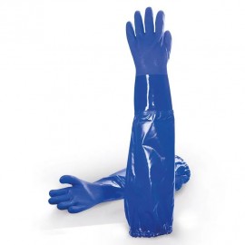 Guante químico de PVC con interior de algodón de 62cm (Paquete de 3 pares)