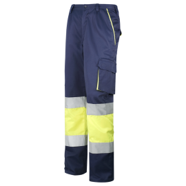 PANTALÓN MULTIBOLSILLOS COMBINADO AV COLOR AZUL AMARILLO AV