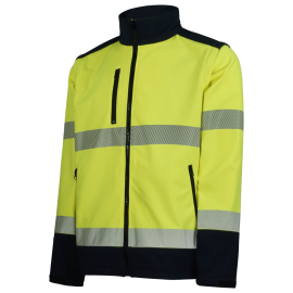 Chaqueta softshell comb. AV Amarilla Azul