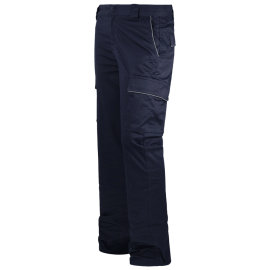 Pantalón multibolsillos elásticos vivos Azul Marino