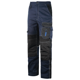 Pantalón elástico bicolor Azul Negro